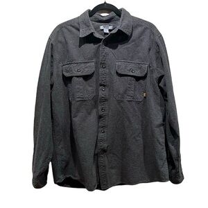 Gander Mountain Guide Series Men’s Chamois Cotton Dark Gray Shirt Size Large